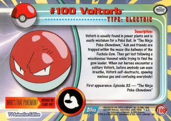 2000 Topps Pokemon TV Animation Edition Series 2 #100 Voltorb Back