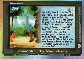 2000 Topps Pokemon TV Animation Edition Series 2 #EP11 Charmander - The Stray Pokémon Back