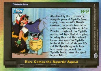 2000 Topps Pokemon TV Animation Edition Series 2 #EP12 Here Comes the Squirtle Squad Back
