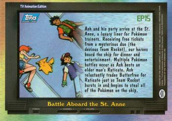 2000 Topps Pokemon TV Animation Edition Series 2 #EP15 Battle Aboard the St. Anne Back
