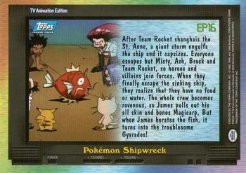 2000 Topps Pokemon TV Animation Edition Series 2 #EP16 Pokémon Shipwreck Back