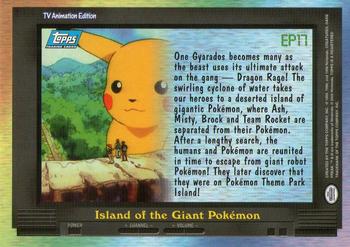 2000 Topps Pokemon TV Animation Edition Series 2 #EP17 Island of the Giant Pokémon Back