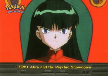 2000 Topps Pokemon TV Animation Edition Series 2 #EP21 Abra and the Psychic Showdown Front
