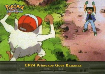 2000 Topps Pokemon TV Animation Edition Series 2 #EP24 Primeape Goes Bananas Front