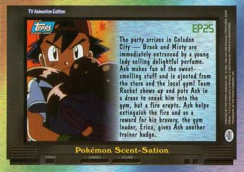 2000 Topps Pokemon TV Animation Edition Series 2 #EP25 Pokémon Scent-Sation Back