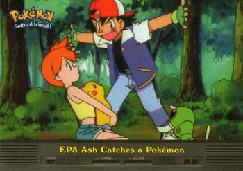 2000 Topps Pokemon TV Animation Edition Series 2 #EP3 Ash Catches a Pokémon Front