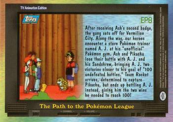 2000 Topps Pokemon TV Animation Edition Series 2 #EP8 The Path to the Pokémon League Back