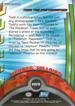 2000 Topps Pokemon TV Animation Edition Series 2 #HV3 Todd Back