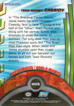 2000 Topps Pokemon TV Animation Edition Series 2 #HV5 Team Rocket: Cassidy Back