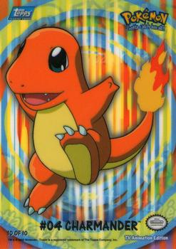 2000 Topps Pokemon TV Animation Edition Series 2 - Animation Stick-Ons #10 Charmander Front