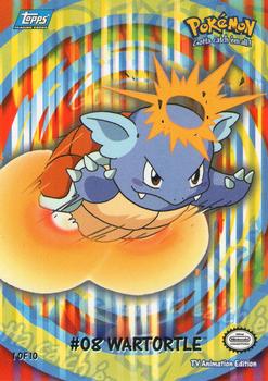 2000 Topps Pokemon TV Animation Edition Series 2 - Animation Stick-Ons #1 Wartortle Front