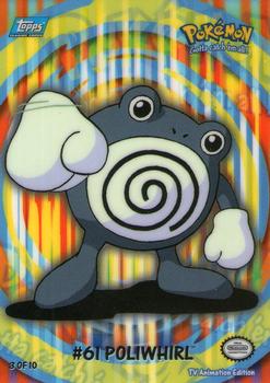 2000 Topps Pokemon TV Animation Edition Series 2 - Animation Stick-Ons #3 Poliwhirl Front