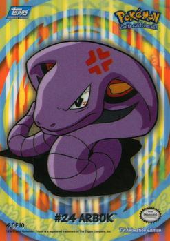 2000 Topps Pokemon TV Animation Edition Series 2 - Animation Stick-Ons #4 Arbok Front