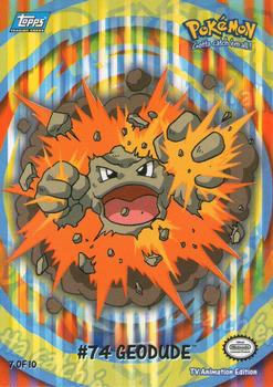2000 Topps Pokemon TV Animation Edition Series 2 - Animation Stick-Ons #7 Geodude Front