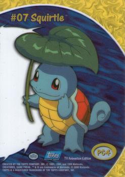 2000 Topps Pokemon TV Animation Edition Series 2 - Clear #PC4 Squirtle Back