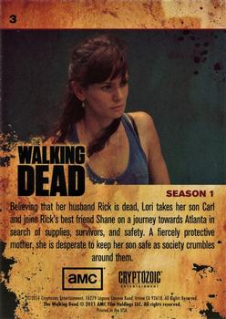 2011 Cryptozoic The Walking Dead Season 1 #3 Lori Grimes Back