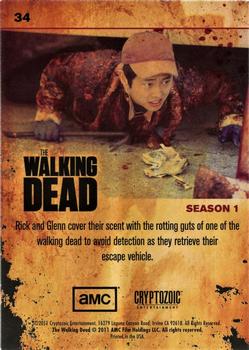 2011 Cryptozoic The Walking Dead Season 1 #34 Disguised as Walkers Back