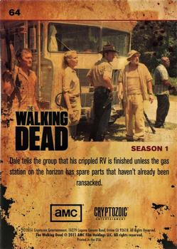 2011 Cryptozoic The Walking Dead Season 1 #64 Vulnerable Back