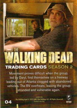 2012 Cryptozoic Walking Dead Season 2 #04 Traffic Jam Back