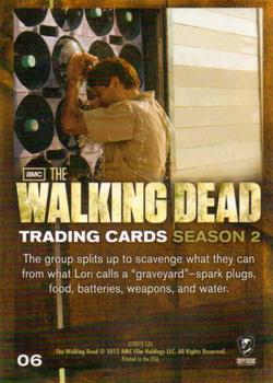 2012 Cryptozoic Walking Dead Season 2 #06 A Brief Reprieve Back
