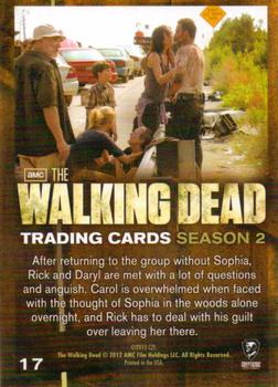 2012 Cryptozoic Walking Dead Season 2 #17 Guilt Back