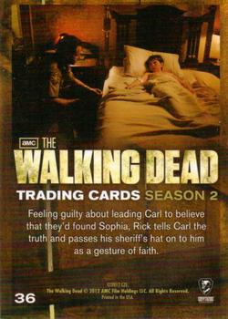 2012 Cryptozoic Walking Dead Season 2 #36 Coming Clean Back