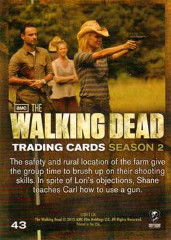 2012 Cryptozoic Walking Dead Season 2 #43 Target Practice Back