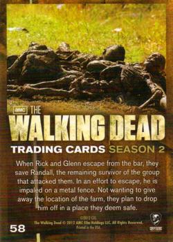 2012 Cryptozoic Walking Dead Season 2 #58 Drop Point Back