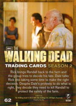 2012 Cryptozoic Walking Dead Season 2 #62 Judge and Jury Back