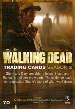 2012 Cryptozoic Walking Dead Season 2 #70 Tracking Down the Truth Back