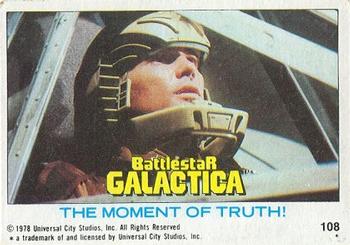 1978 Topps Battlestar Galactica #108 The Moment of Truth! Front