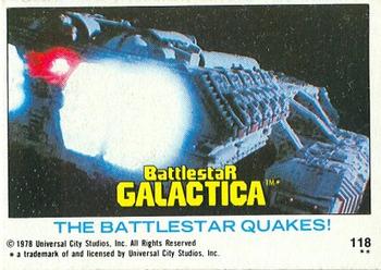 1978 Topps Battlestar Galactica #118 The Battlestar Quakes! Front