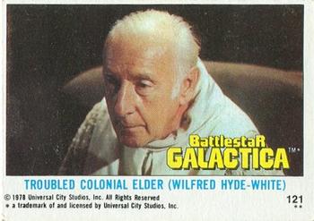 1978 Topps Battlestar Galactica #121 Troubled Colonial Elder (Wilfred Hyde-White) Front