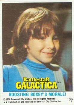 1978 Topps Battlestar Galactica #36 Boosting Boxey's Morale! Front