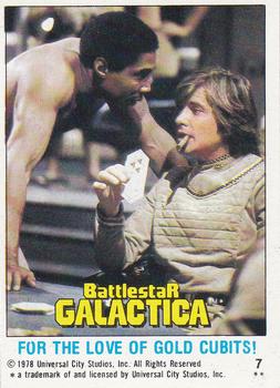 1978 Topps Battlestar Galactica #7 For the Love of Gold Cubits! Front