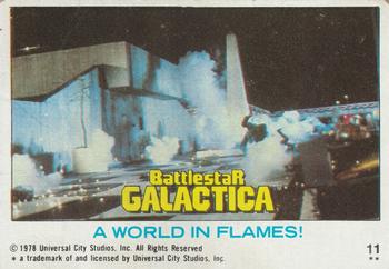 1978 Topps Battlestar Galactica #11 A World in Flames! Front