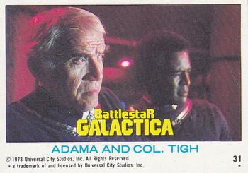 1978 Topps Battlestar Galactica #31 Adama and Col. Tigh Front