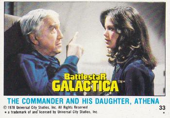 1978 Topps Battlestar Galactica #33 The Commander and His Daughter, Athena Front