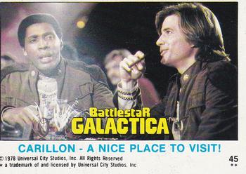 1978 Topps Battlestar Galactica #45 Carillon - A Nice Place to Visit! Front