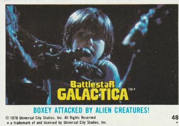 1978 Topps Battlestar Galactica #48 Boxey Attacked By Alien Creatures! Front