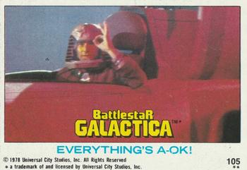 1978 Topps Battlestar Galactica #105 Everything's A-OK! Front