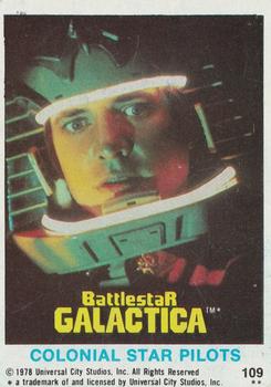 1978 Topps Battlestar Galactica #109 Colonial Star Pilots Front