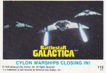 1978 Topps Battlestar Galactica #115 Cylon Warships Closing In! Front