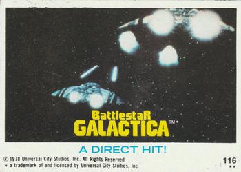 1978 Topps Battlestar Galactica #116 A Direct Hit! Front