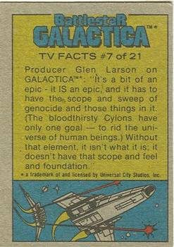 1978 Topps Battlestar Galactica #77 Lt. Starbuck Posed for Action! Back