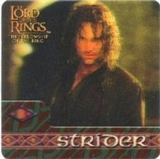 2002 Artbox Lord of the Rings Action Flipz #16 The son of Arathorn, Aragorn, also known as Strider, is Front