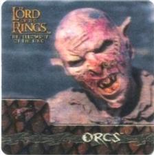 2002 Artbox Lord of the Rings Action Flipz #18 Orcs are the evil race of Middle-earth, and followers of Front