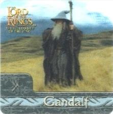 2002 Artbox Lord of the Rings Action Flipz #26 Gandalf departs Hobbiton on a matter of grave importance Front