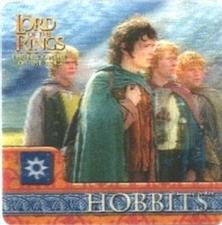 2002 Artbox Lord of the Rings Action Flipz #27 Not known as an adventuresome lot, Hobbits Frodo, Pippin Front