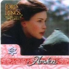 2002 Artbox Lord of the Rings Action Flipz #38 With Frodo in tow, Arwen mounts Asfaloth, the fastest of Front